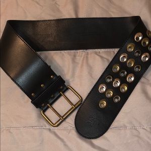 Armani Exchange Black Genuine Leather Belt